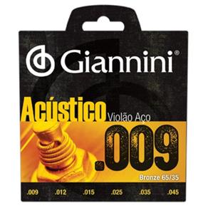 Encordoamento para Violao Geswal Acustico Aco 0.09 Giannini