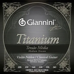 Encordoamento Para Violão Nailon, Série Titanium Color, Tensão Média, 85/15 Prateado T.m - Genwtm - Giannini