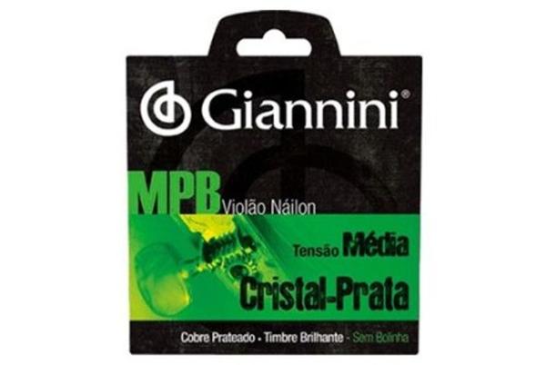 Encordoamento para Violão Nylon Giannini MPB Cristal/prata