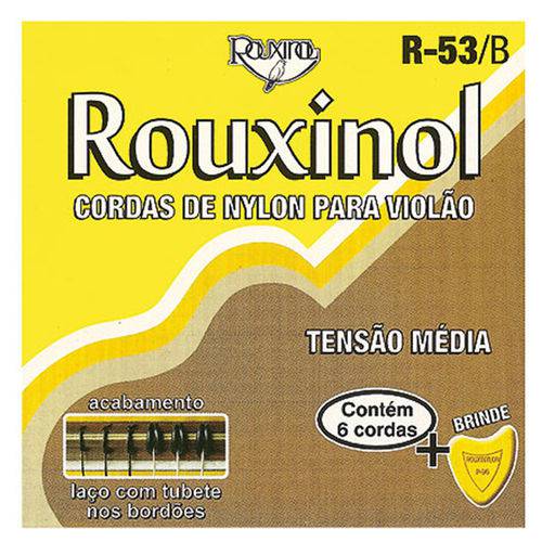 Encordoamento para Violão Nylon R53b Roouxinol com 12