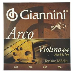Encordoamento para Violino Geavva 4/4 Aço Médio 27566 Giannini