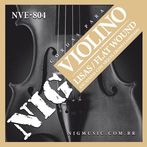 Encordoamento para Violino Lisas Flat Wound Nig Nve804
