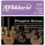 Encordoamento Phosphor Bronze 011 para Violão EJ-26 AC - D`Addario