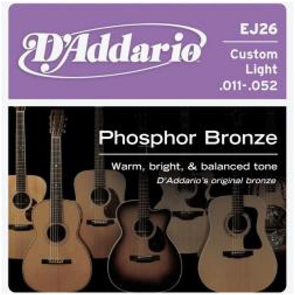 Encordoamento Phosphor Bronze 011 para Violão EJ-26 AC - DAddario - D Addario
