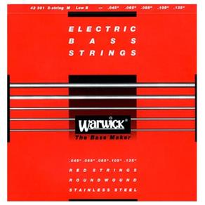Encordoamento Red Strings com 5 Cordas 42301 Warwick