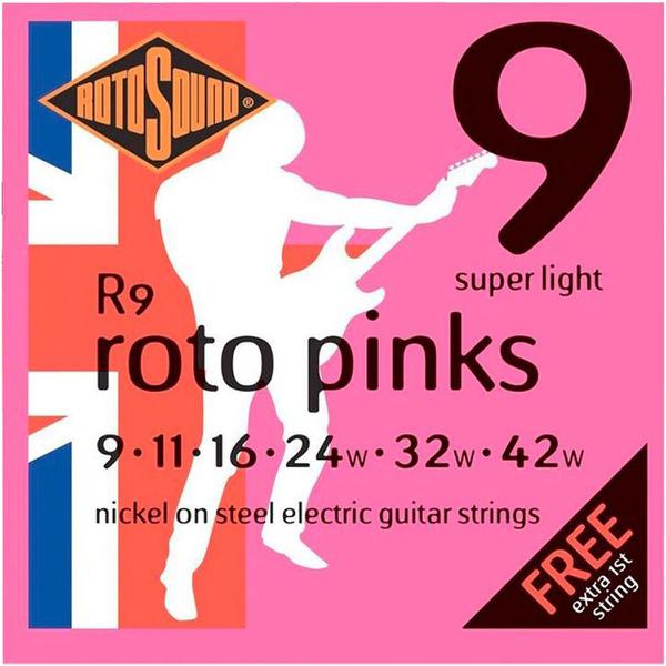 Encordoamento Rotosound R9 Pink 009/042 para Guitarra - Roto Sound