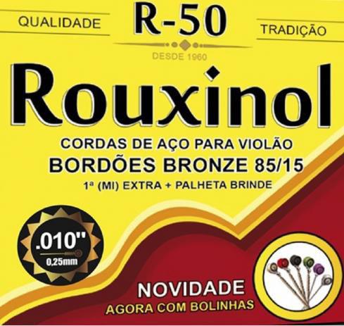 Encordoamento Rouxinol Violao Aco R-50 Bronze