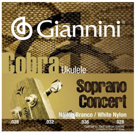 Encordoamento Ukulele Giannini Cobra Soprano Concert Nylon