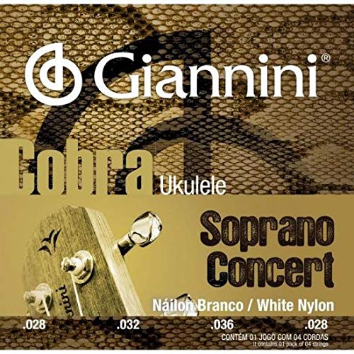Encordoamento Ukulele Soprano Concert Giannini Nailon Branco GEUKSC 028