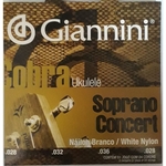 Encordoamento Ukulele Soprano Concert Giannini Nailon Branco Geuksc 028