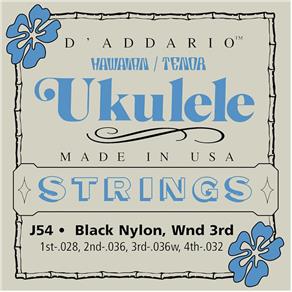 Encordoamento Ukulele Tenor Havaiano Black Nylon Daddario J54