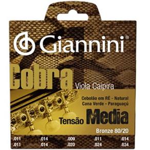 Encordoamento Viola Bronze Cobra 80/20 Cebolao em Re - Cv82m - Giannini
