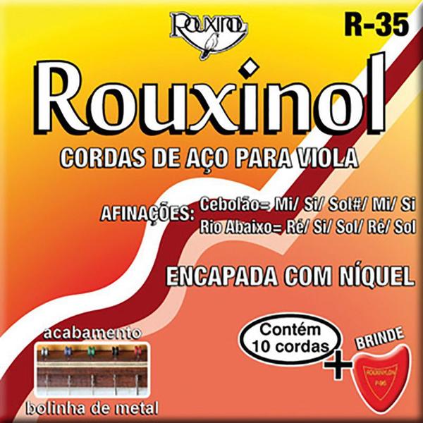 Encordoamento Viola Caipira Cebolão e Rouxinol Niquel Bolinha R35