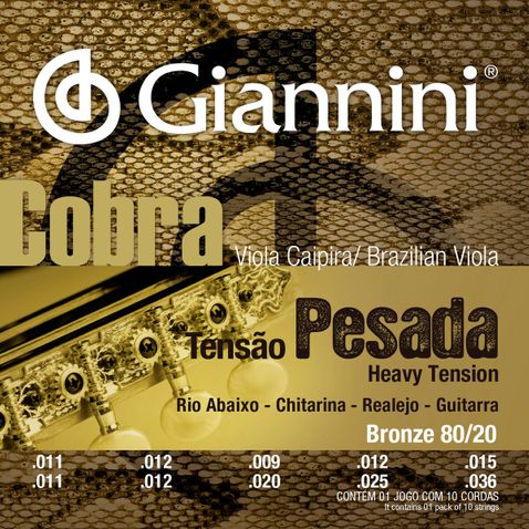 Encordoamento Viola Giannini Cv82h Rio Abaixo/chitarina/rea Cobra
