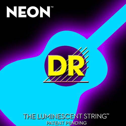Encordoamento Violão Aço 010 NBA-10 Hi-Def Neon Blue Coated Acoustic - DR