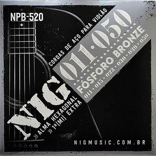 Encordoamento Violão Aço 011 NIG Pho/Bro Npb520