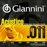 Encordoamento Violão Aço Acústico Bronze Giannini 011