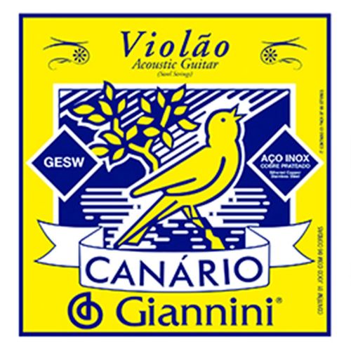 Encordoamento Violão Aço Canário com Bolinha Giannini Geswb