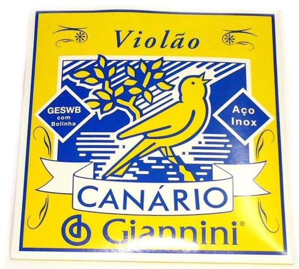 Encordoamento Violão Aço com Bolinha Canário 0.11 - Giannini
