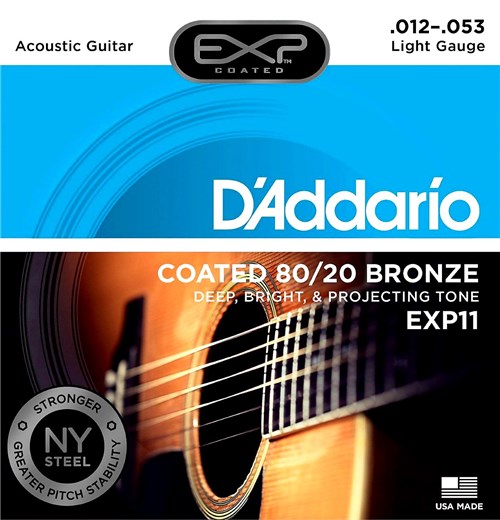 Encordoamento Violão Aço D'Addario Bronze Coated 012 - EXP11