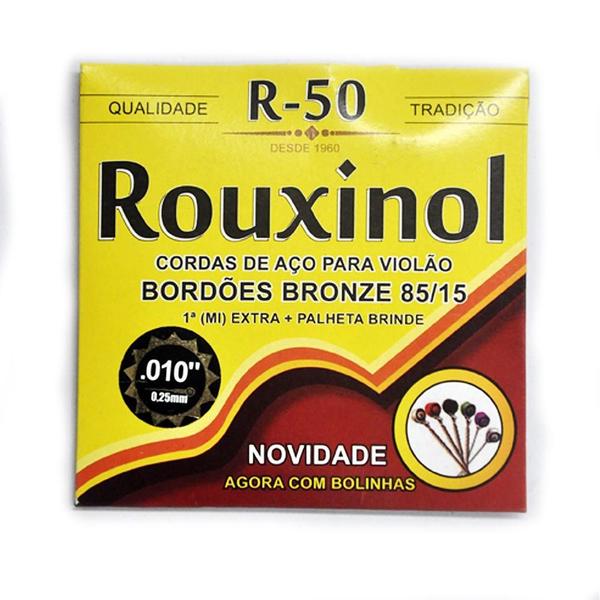 Encordoamento Violao Aco Inox Rouxinol R50 com Bolinha