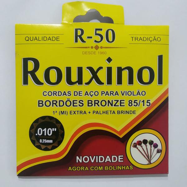 Encordoamento Violao Aco Inox Rouxinol R50 com Bolinha