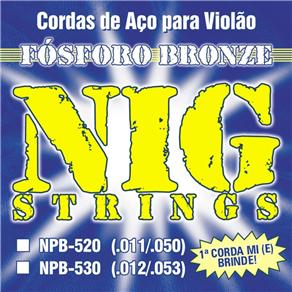 Encordoamento Violão Aço NIG NPB530 .012/.053 Fósforo Bronze