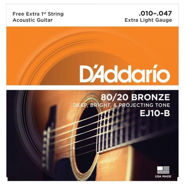 Encordoamento Violão Bronze EJ10-B Daddario - Daddario