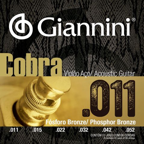 Encordoamento Violao Giannini Geeflkf Bronze Fosforo 0.011