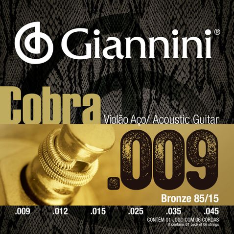 Encordoamento Violao Giannini Geewak 009-045 Aço