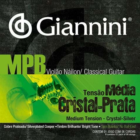 Encordoamento Violao Giannini Genws Mpb Cristal Prata