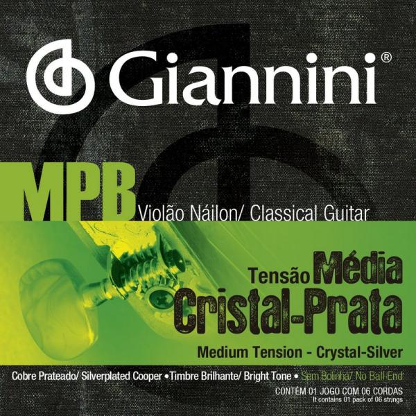 Encordoamento Violão Nailon Mpb Cristal/prata - Giannini