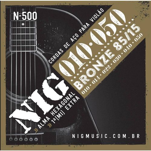 Encordoamento Violão Nig N500 Aco/bronze .010/.050-6