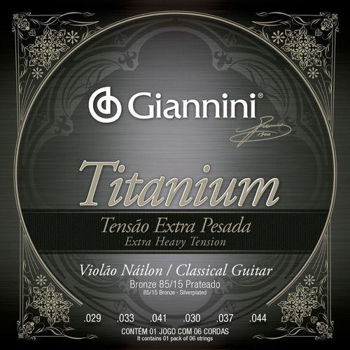 Encordoamento Violão Nylon Extra Alta Giannini Titanium Genwxta