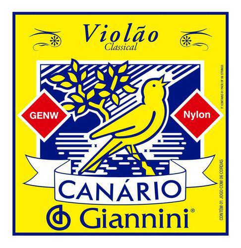 Encordoamento Violão Nylon Média Canário Cristal Genw - Giannini