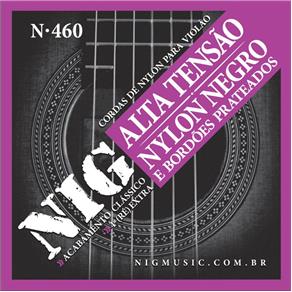 Encordoamento Violão Nylon Nig N460 Alta Tensão - Nylon Preto