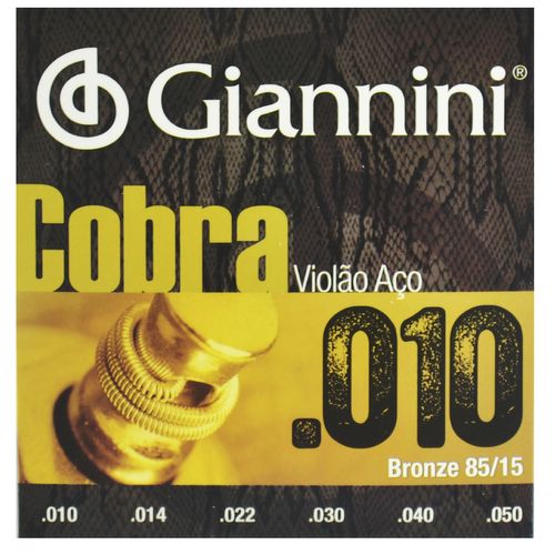 Encordoamentos em Aço Inox para Violão .010-.050 - Giannini