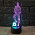 Engraçado Futebol 3D, toque em Alterar cores de 7 Candeeiro de mesa Candeeiro de secretária USB