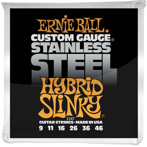 Ernie Ball - Corda para Guitarra (.009/.046) Stainless Steel Hybrid Slinky 2247