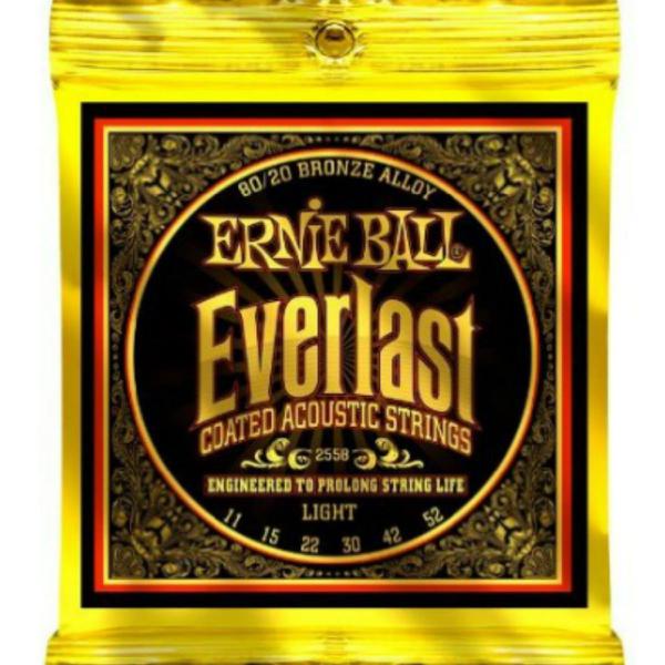 Ernie Ball - Encordoamento .011/.052 para Violão de Aço Everlast 2558
