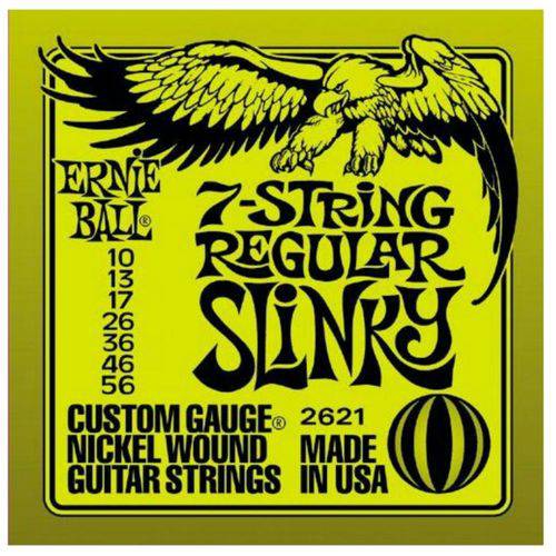 Ernie Ball - Encordoamento para Guitarra de 7c Regular Slinky 2621