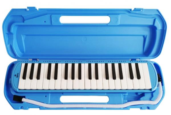 Escaleta Pianica Regency - 37 Teclas - Azul - C/ Bocal e Case Plástico