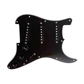 Escudo Completo Guitarra Strato Sss 3 Caps 3 Camadas Preto
