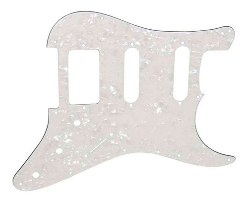 Escudo Guitarra Strato Hss Branco Perolado 1 Camada Dolphin