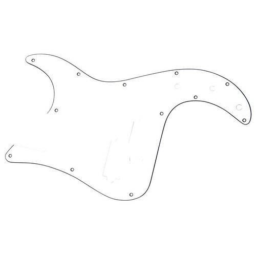 Escudo para Contra-Baixo Dolphin Precision Bass Branco 3 Camadas