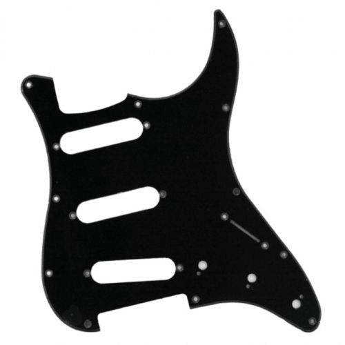 Escudo para Guitarra Stratocaster Strato Sss ( 3 Captadores Single Coil) Preto Black
