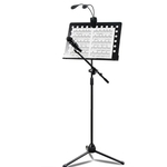 Estante partitura pedestal microfone 2x1 pa513 + luminária