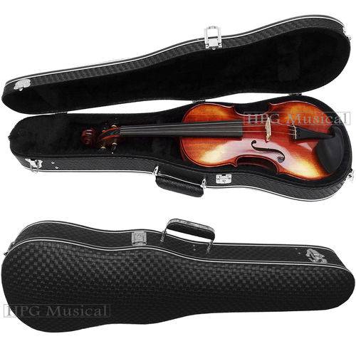 Estojo Case Violino Leilo Classic Trançado Preto 4/4