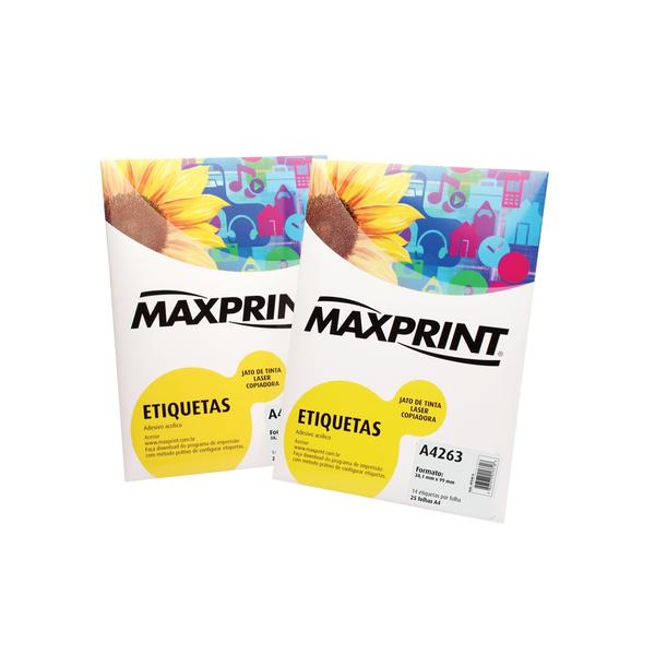 Etiqueta para Impressora a Laser com 100 Folhas 212,7X138,11 493359 - Maxprint - Maxprint