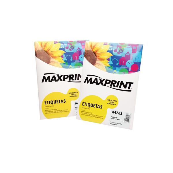 Etiqueta para Impressora a Laser com 100 Folhas 101,6X84,7 492204 - Maxprint - Maxprint